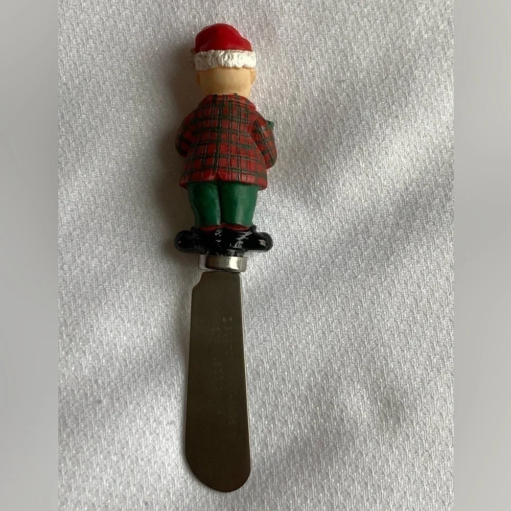 Boston Warehouse stainless China Christmas butter knives